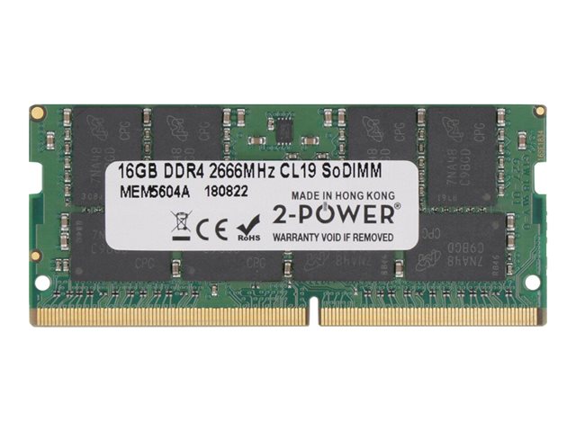 2-Power - DDR4 - 16 GB - SO-DIMM 260-pin - 2666 MHz / PC4-21300 - CL19 - 1.2 V - unbuffered - non-ECC