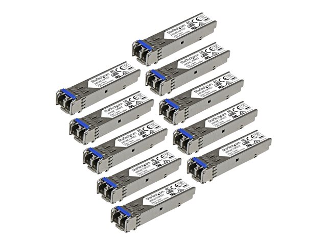 Startech 10 pack HPE J4859C Compatible SFP Module, 1000BASE-LX, 1GbE Single Mode SMF/MMF Optic Transceiver, 1 Gigabit Ethernet, LC Connector 10km, 1310nm DDM, HPE 1400 1700, Mini GBIC - Lifetime Warranty (J4859C10PKST) - SFP (mini-GBIC) transceiver module