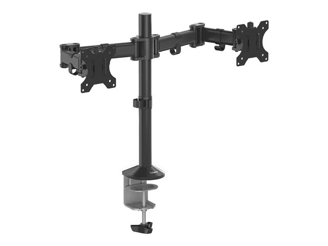Fellowes Reflex Dual Monitor Arm mounting kit - adjustable arm - for 2 monitors - black, RAL 9017