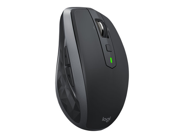 Logitech MX Anywhere 2S - Mouse - laser - 7 buttons - wireless - Bluetooth, 2.4 GHz - USB wireless receiver - graphite