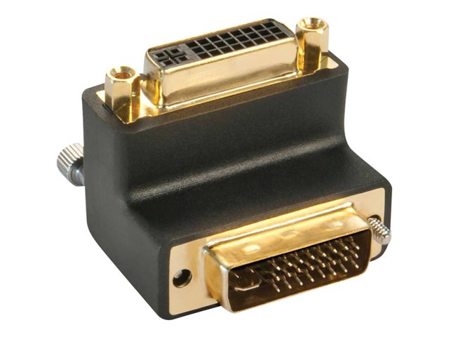 DVI-I ADAPTER 90 DEGREE UP MALE TO FEMALE CONNECTORS
