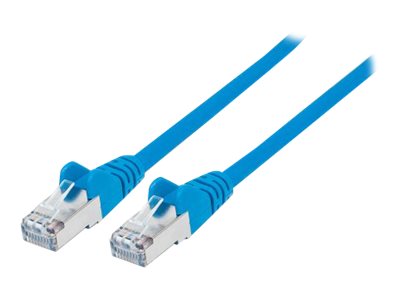 Intellinet Network Patch Cable, Cat6A, 2m, Blue, Copper, S/FTP, LSOH / LSZH, PVC, RJ45, Gold Plated Contacts, Snagless, Booted, Lifetime Warranty, Polybag - patch cable - 2 m - blue