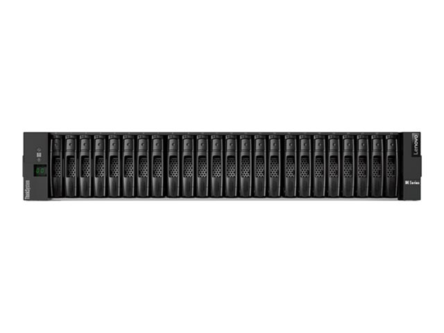 Lenovo ThinkSystem DE2000H Hybrid 2U24 SFF controller enclosure - Hard drive array - 24 bays (SAS-3) - 16Gb Fibre Channel (external) - rack-mountable - 2U