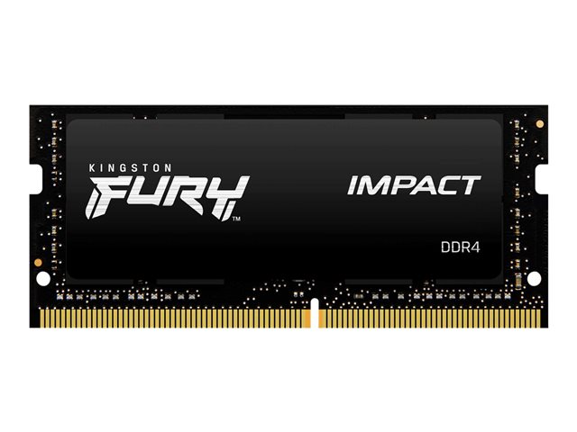 Kingston FURY Impact - DDR4 - module - 16 GB - SO-DIMM 260-pin - 3200 MHz / PC4-25600 - CL20 - 1.2 V - unbuffered - non-ECC - black