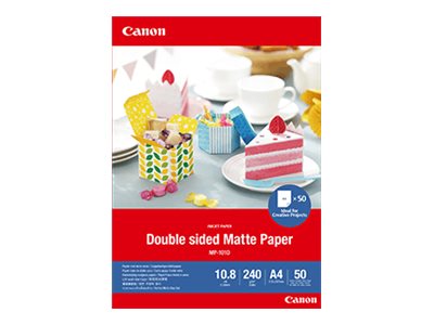 Canon Double-sided Matte Paper MP-101D - Matte - 275 micron - A4 (210 x 297 mm) - 240 g/m² - 50 sheet(s) paper - for PIXMA TS7450i