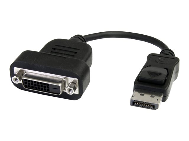 StarTech.com DisplayPort to DVI Adapter - Active Conversion - 1920x1200 - DP to DVI Single Link Converter for DVI-D Display (DP2DVIS) - DisplayPort adapter - 20 cm