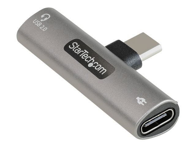StarTech.com USB C Audio & Charge Adapter, USB-C Audio Adapter with USB-C Audio Headphone/Headset Port and 60W USB Type-C Power Delivery Pass-through Charger, For USB-C Phone/Tablet/Laptop - USB-C Audio/Charging (CDP2CAPDM) - docking station - USB-C