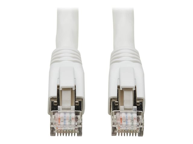 Eaton Tripp Lite Series Cat8 25G/40G Certified Snagless Shielded S/FTP Ethernet Cable (RJ45 M/M), PoE, White, 20 ft. (6.09 m) - patch cable - 6.096 m - white