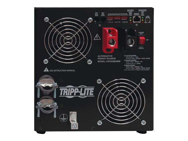 Tripp Lite 3000W APS 24VDC 230V Inverter / Charger w/ Pure Sine-Wave Output Hardwired - DC to AC power inverter + battery charger - 3 kW
