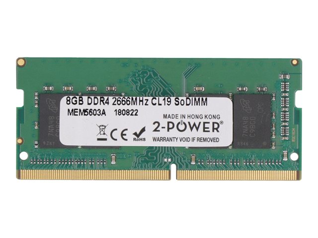 2-Power - DDR4 - 8 GB - SO-DIMM 260-pin - 2666 MHz / PC4-21300 - CL19 - 1.2 V - unbuffered - non-ECC