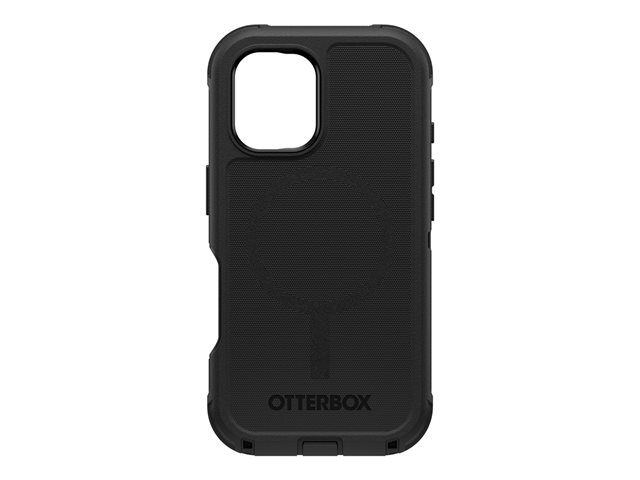 OtterBox Defender Series - Back cover for mobile phone - MagSafe compatibility - silicone - black - for Apple iPhone 16
