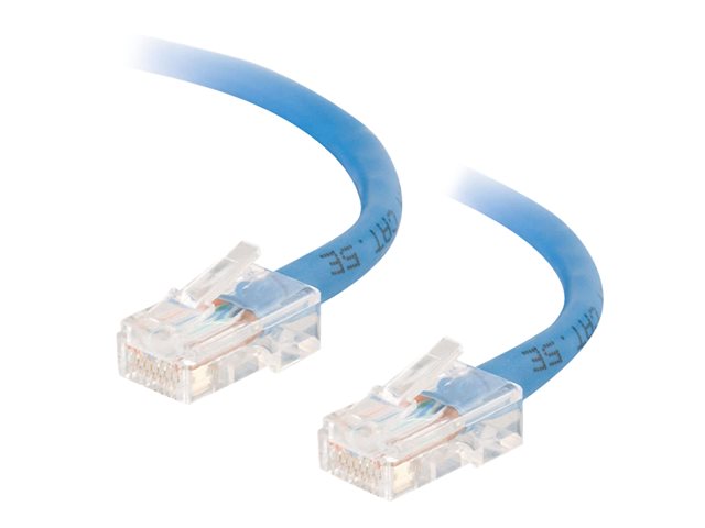 C2G Cat5e Non-Booted Unshielded (UTP) Network Patch Cable - Patch cable - RJ-45 (M) to RJ-45 (M) - 1 m - UTP - CAT 5e - stranded, uniboot - blue