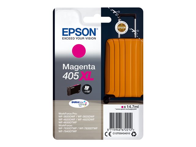 Epson Singlepack Magenta 405XL DURABrite Ultra Ink