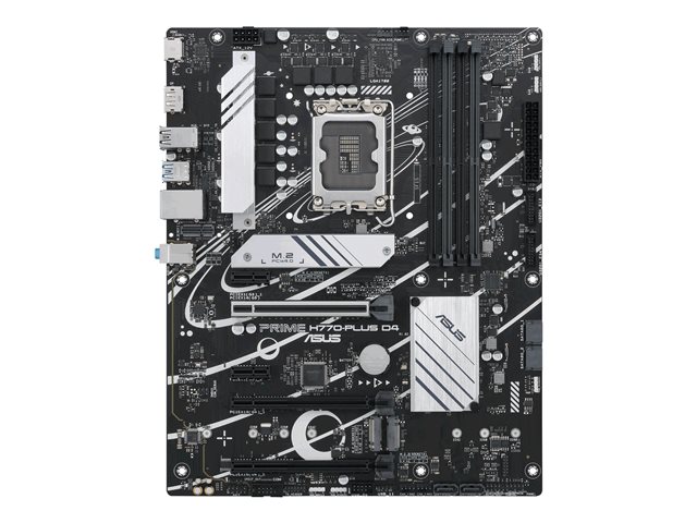 ASUS PRIME H770-PLUS D4 - Motherboard - ATX - LGA1700 Socket - H770 Chipset - USB 3.2 Gen 1, USB 3.2 Gen 2, USB4, USB-C 3.2 Gen2 - 2.5 Gigabit LAN - onboard graphics (CPU required) - HD Audio (8-channel)