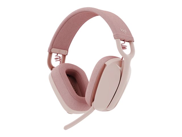 Logitech Zone Vibe Wireless - Headset - full size - Bluetooth - wireless - USB-C via Bluetooth adapter - rose - Certified for Microsoft Teams
