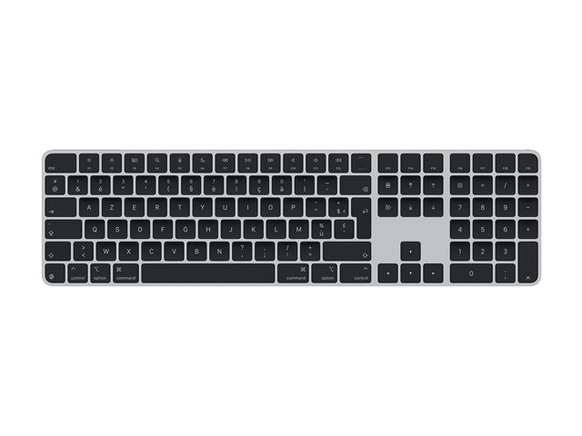 Apple Magic Keyboard with Touch ID and Numeric Keypad - Keyboard - USB-C - wireless - Bluetooth - AZERTY - French - black keys