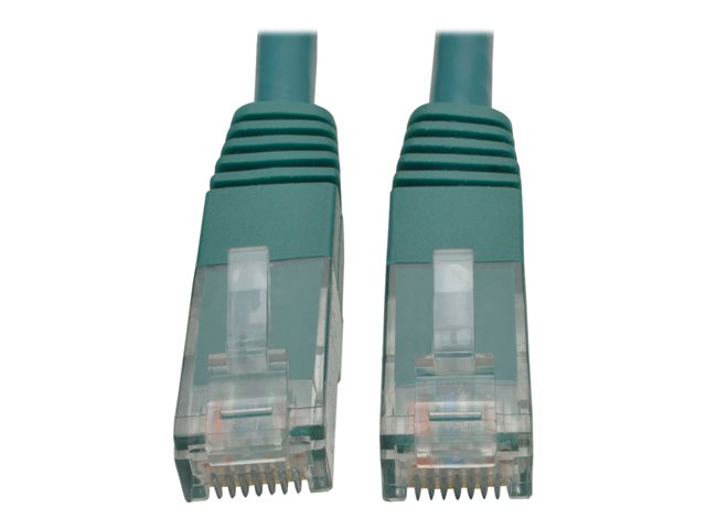 Eaton Tripp Lite Series Cat6 Gigabit Molded (UTP) Ethernet Cable (RJ45 M/M), PoE, Green, 2 ft. (0.61 m) - patch cable - 61 cm - green