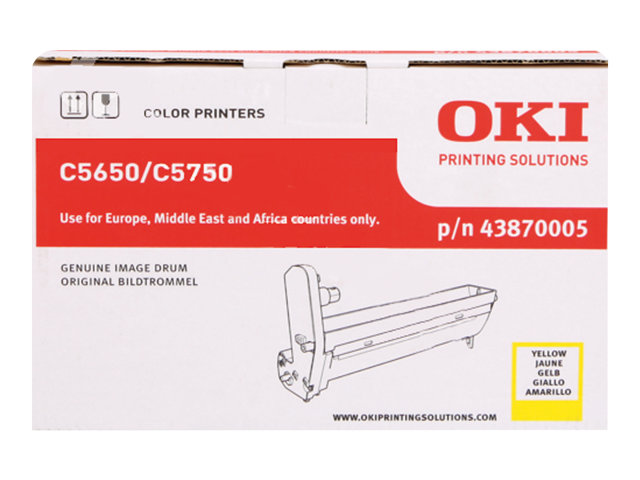 OKI - Yellow - original - drum kit - for C5650dn, 5650n, 5750dn, 5750n