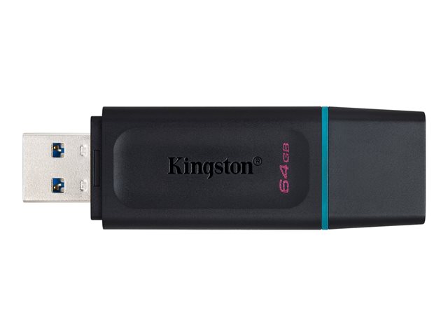 Kingston DataTraveler Exodia - USB flash drive - 64 GB - USB 3.2 Gen 1 - black with teal