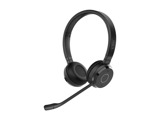 Jabra Evolve 65 TE Stereo - Headset - on-ear - Bluetooth - wireless - USB-A via Bluetooth adapter - noise isolating - UC certified