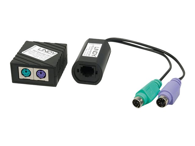 LINDY PS/2 Keyboard & Mouse Extender (Transmitter and Receiver units) - keyboard / mouse extender