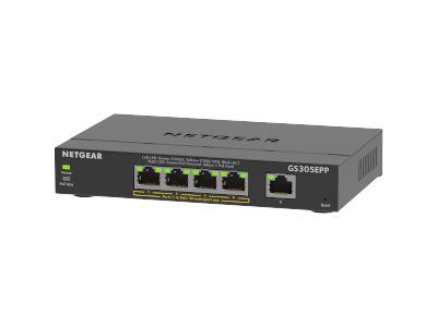 NETGEAR Plus GS305EPP - switch - 5 ports - smart