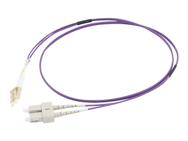 C2G 20m LC/SC OM4 LSZH Fibre Patch - Purple - Patch cable - LC multi-mode (M) to SC multi-mode (M) - 20 m - 20 m - fibre optic - duplex - 50 / 125 micron - OM4 - purple