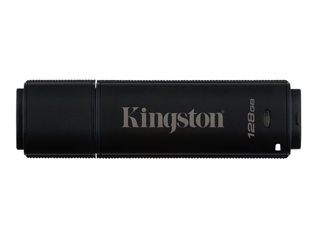 Kingston DataTraveler 4000 G2 Management Ready - USB flash drive - encrypted - 128 GB - USB 3.0 - FIPS 140-2 Level 3 - TAA Compliant