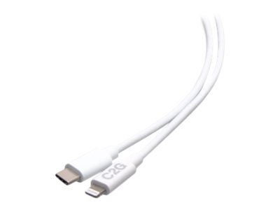 C2G 3ft (0.9m) USB-C Male to Lightning Male Sync and Charging Cable - White - Lightning cable - Lightning / USB - 90 cm