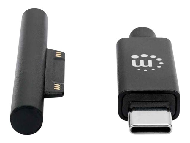 Manhattan USB-C to Surface Connect Cable, 1.8m, Male to Male. 15V/3A, Black, Lifetime Warranty, Polybag - USB-C cable - 24 pin USB-C to Surface Connect - 1.8 m