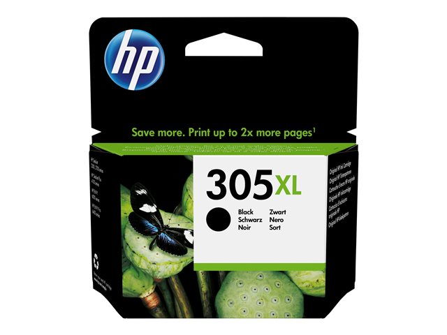 HP 305XL - 4 ml - High Yield - pigmented black - original - ink cartridge - for Deskjet 23XX, 27XX, DeskJet Plus 41XX, Envy 60XX, ENVY Pro 64XX