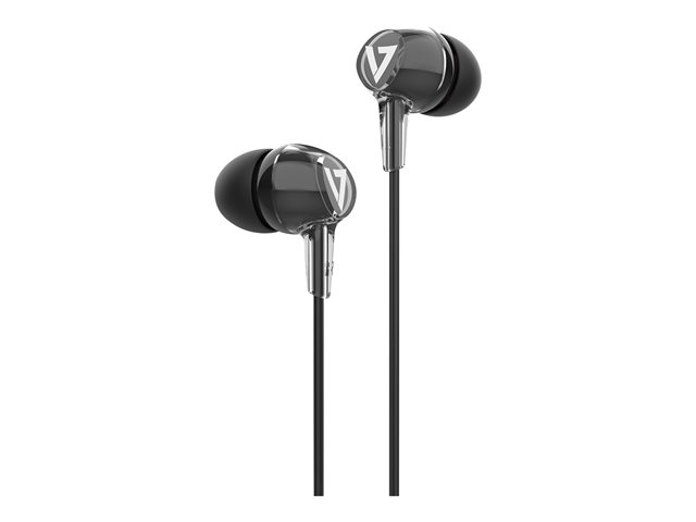 STEREO EARBUDS W/INLINE MIC 3.5MM 1.2M CABLE BLACK