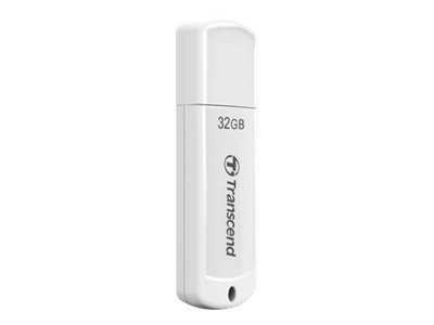 Transcend JetFlash 370 - USB flash drive - 32 GB - USB 2.0 - white