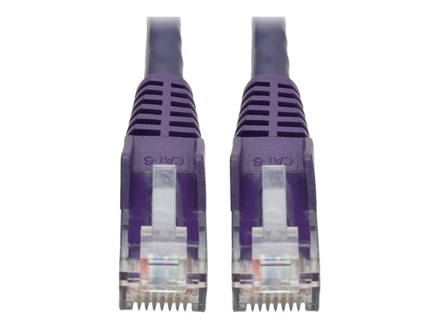 Eaton Tripp Lite Series Cat6 Gigabit Snagless Molded (UTP) Ethernet Cable (RJ45 M/M), PoE, Purple, 1 ft. (0.31 m) - patch cable - 30 cm - purple