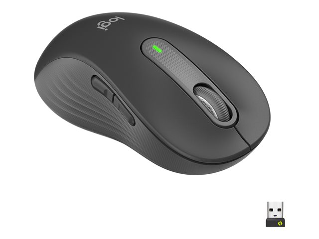 Logitech Signature M650 L LEFT - mouse - large size - 2.4 GHz, Bluetooth - graphite