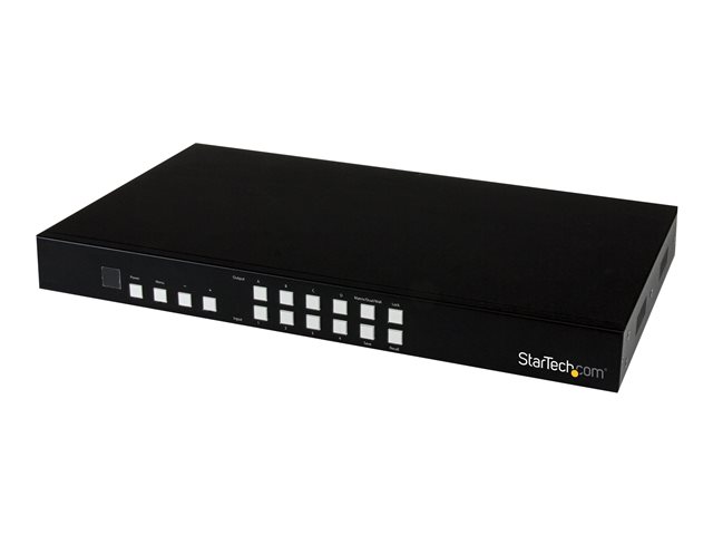 StarTech.com 4x4 HDMI Matrix Switch with Picture-and-Picture Multiviewer or Video Wall - 4x4 Matrix Switch with Video Combining (VS424HDPIP) - video/audio switch - 4 ports