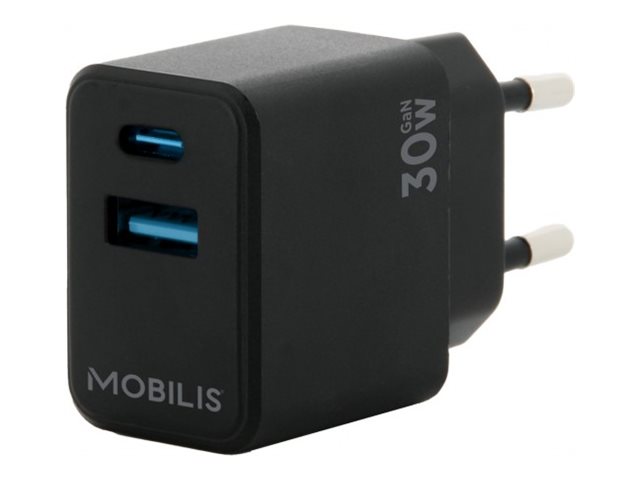 WALL CHARGER - 30W - 1 USB A + 1 USB C - GAN