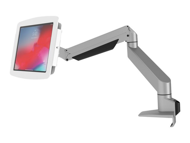 Compulocks iPad Pro 11" (1-4th Gen) Space Enclosure Articulating Arm Mount - Mounting kit (articulating arm, enclosure) - for tablet - lockable - high-grade aluminium - white, silver - screen size: 11" - desk-mountable - for Apple 11-inch iPad Pro (1st ge