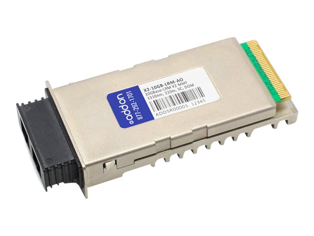 AddOn Cisco X2-10GB-LRM Compatible X2 Transceiver - X2 transceiver module - 10 GigE - 10GBase-LRM - SC multi-mode - up to 220 m - 1310 nm - for Cisco Catalyst 3560E-12, 3560E-24, 3560E-48