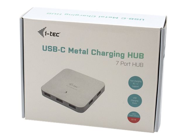 I-TEC USB-C HUB 7 PORT PD 60W I-TEC USB-C METAL CHARGING HUB