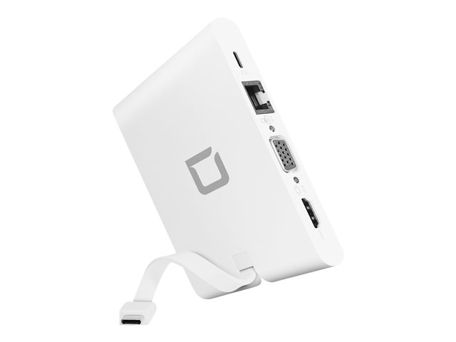 DICOTA USB-C Portable Docking 9-in-1 with HDMI - docking station - USB-C - VGA, HDMI