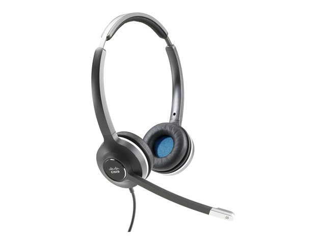 Cisco 532 Wired Dual - Headset - on-ear - wired - for IP Phone 6841, 6851, 7821, 7841, 7861, 8811, 8841, 8845, 8851, 8861, 8865, 8865NR
