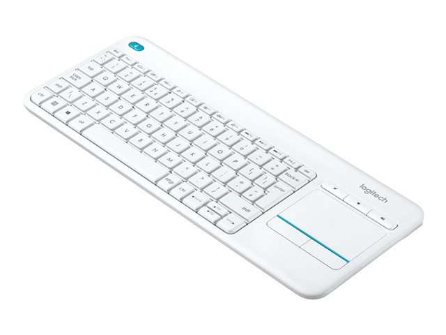 Logitech K400 Plus - keyboard - with touchpad - Turkish - white