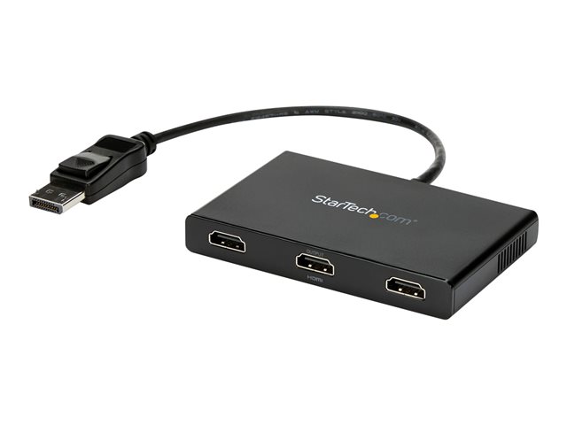 Startech 3-Port Multi Monitor Adapter, DisplayPort 1.2 to HDMI MST Hub, Triple 1080p HDMI Monitor, Video Splitter for Extended Desktop Mode on Windows PCs Only, DP to 3x HDMI MST Hub - Multi Stream Transport (MSTDP123HD) - Video/audio splitter - 3 x HDMI