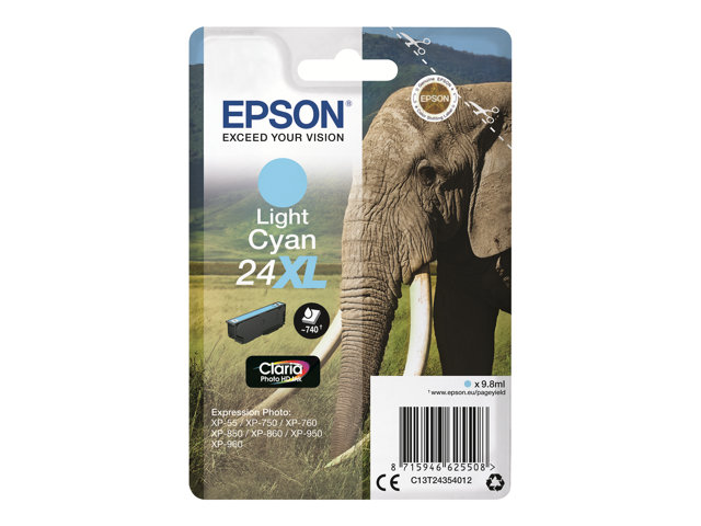 Epson 24XL - XL - light cyan - original - ink cartridge