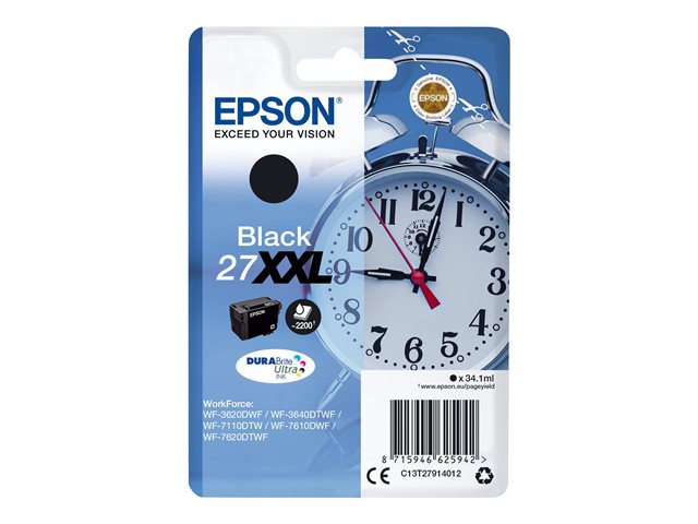 Epson 27XXL - XL - black - original - ink cartridge
