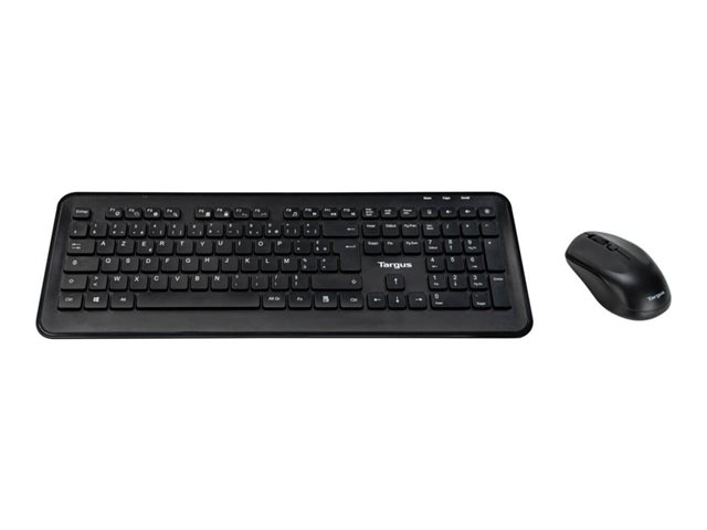 Targus - Keyboard and mouse set - combo - full size - wireless - 2.4 GHz - AZERTY - French - black