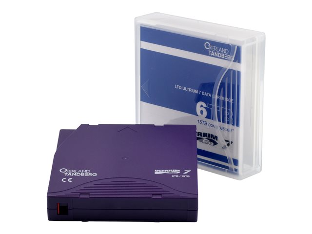 Overland-Tandberg LTO-7 Data Cartridge 6.0/15.0TB Un-Labelled With Case (1pc Min-Order Qty 5pcs)