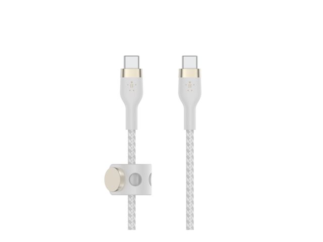 USB-C TO USB-C 2.0 BRAID SIL 2M WHT