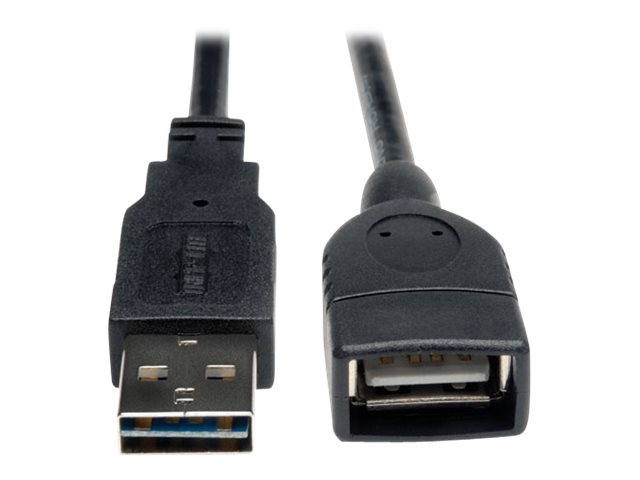 Eaton Tripp Lite Series Universal Reversible USB 2.0 Extension Cable (Reversible A to A M/F), Black, 10 ft. (3.05 m) - USB extension cable - USB to USB - 3.05 m